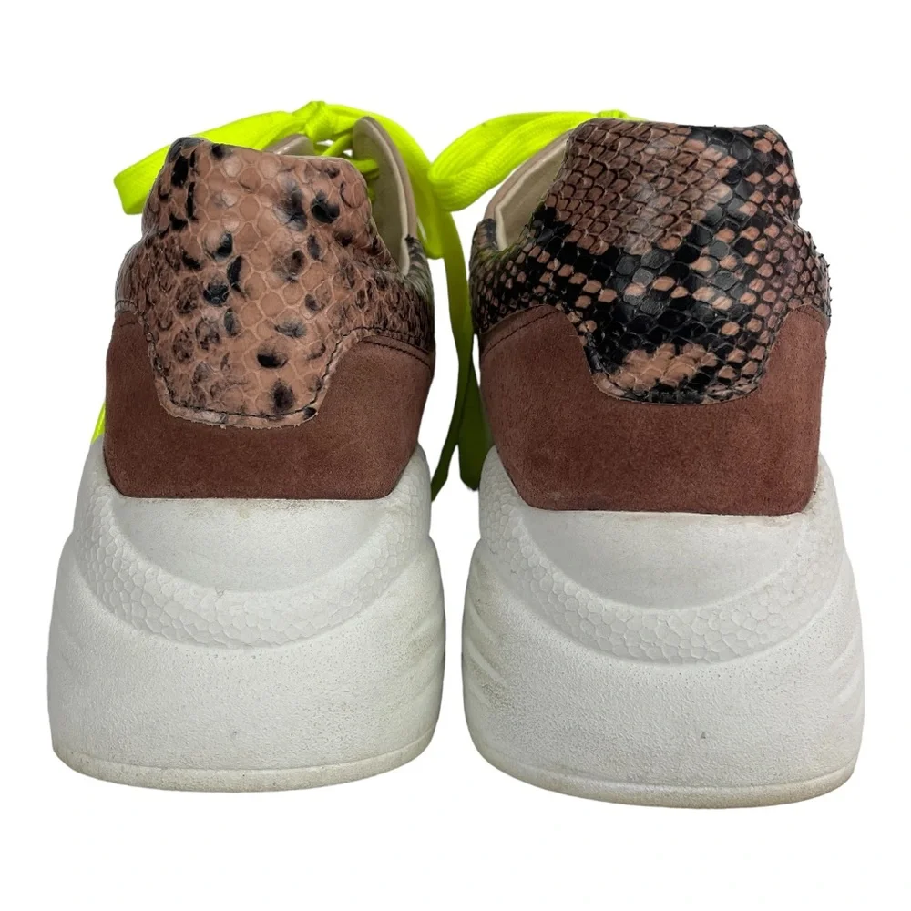 Twin-Set Milano (Italy) Leather Snake Platform Sneakers‎ Size 40 (US 9)